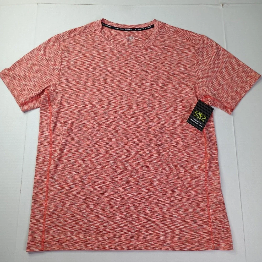 Athletic Works Space Dye Tee Moisture Wicking‎ T-Shirt Men's Size M Canyon NWT